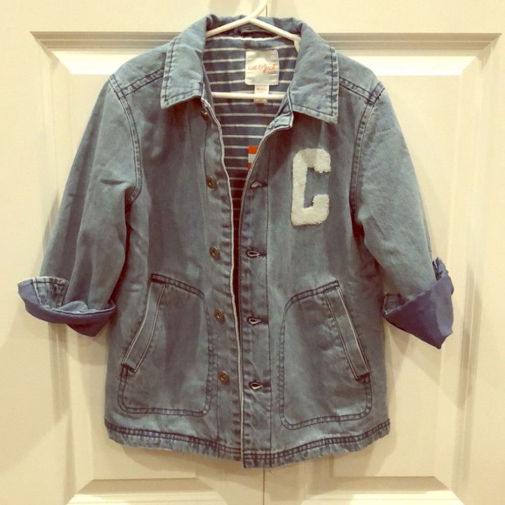 👖NWT Cat & Jack Big Boys Jean Jacket👖 - Picture 2 of 8